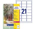 Label, Polyester, 63.5 x 38.1mm, 25x 21pcs, Transparent